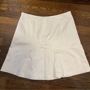 white polka dot skirt from ann taylor!